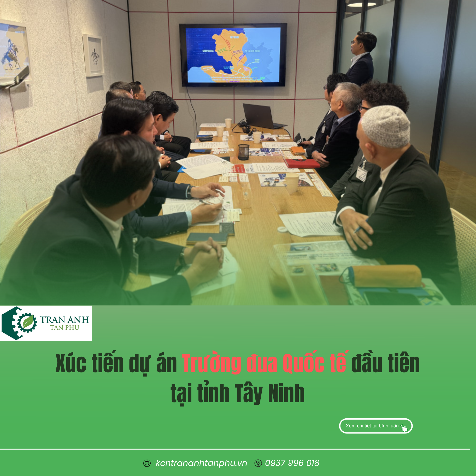 XÚC TIẾN DỰ ÁN TRƯỜNG ĐUA QUỐC TẾ ĐẦU TIÊN TẠI TỈNH TÂY NINH