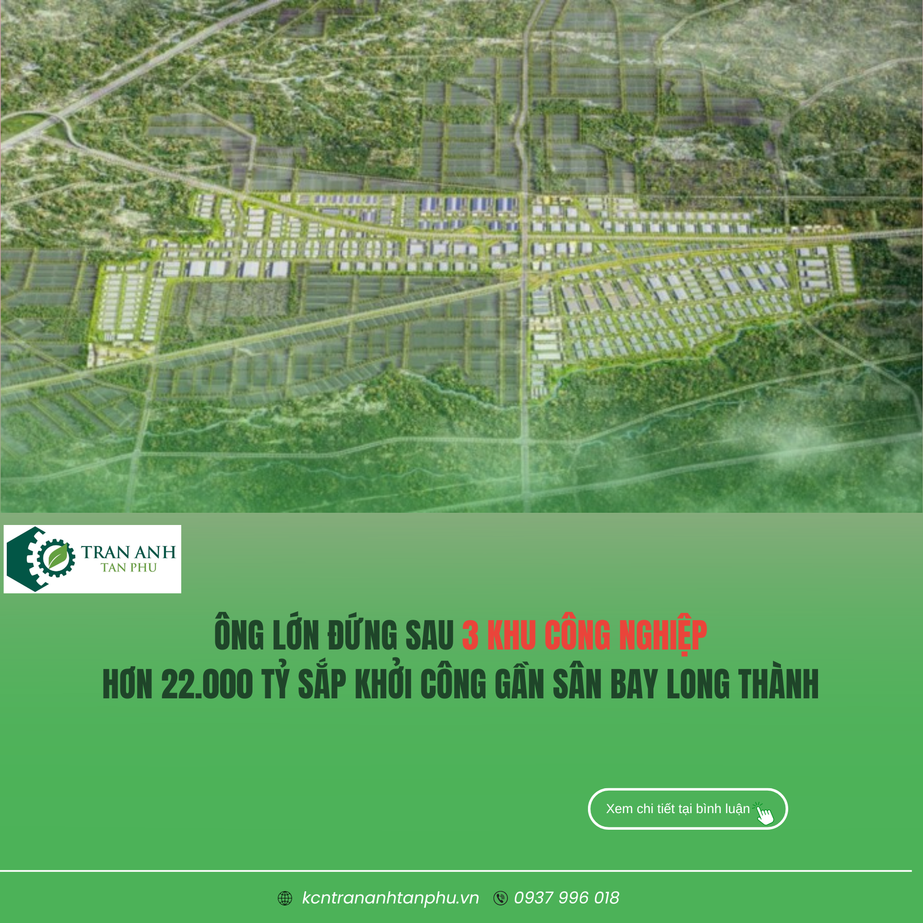 ÔNG LỚN ĐỨNG SAU 3 KHU CÔNG NGHIỆP HƠN 22.000 TỶ SẮP KHỞI CÔNG GẦN SÂN BAY LONG THÀNH