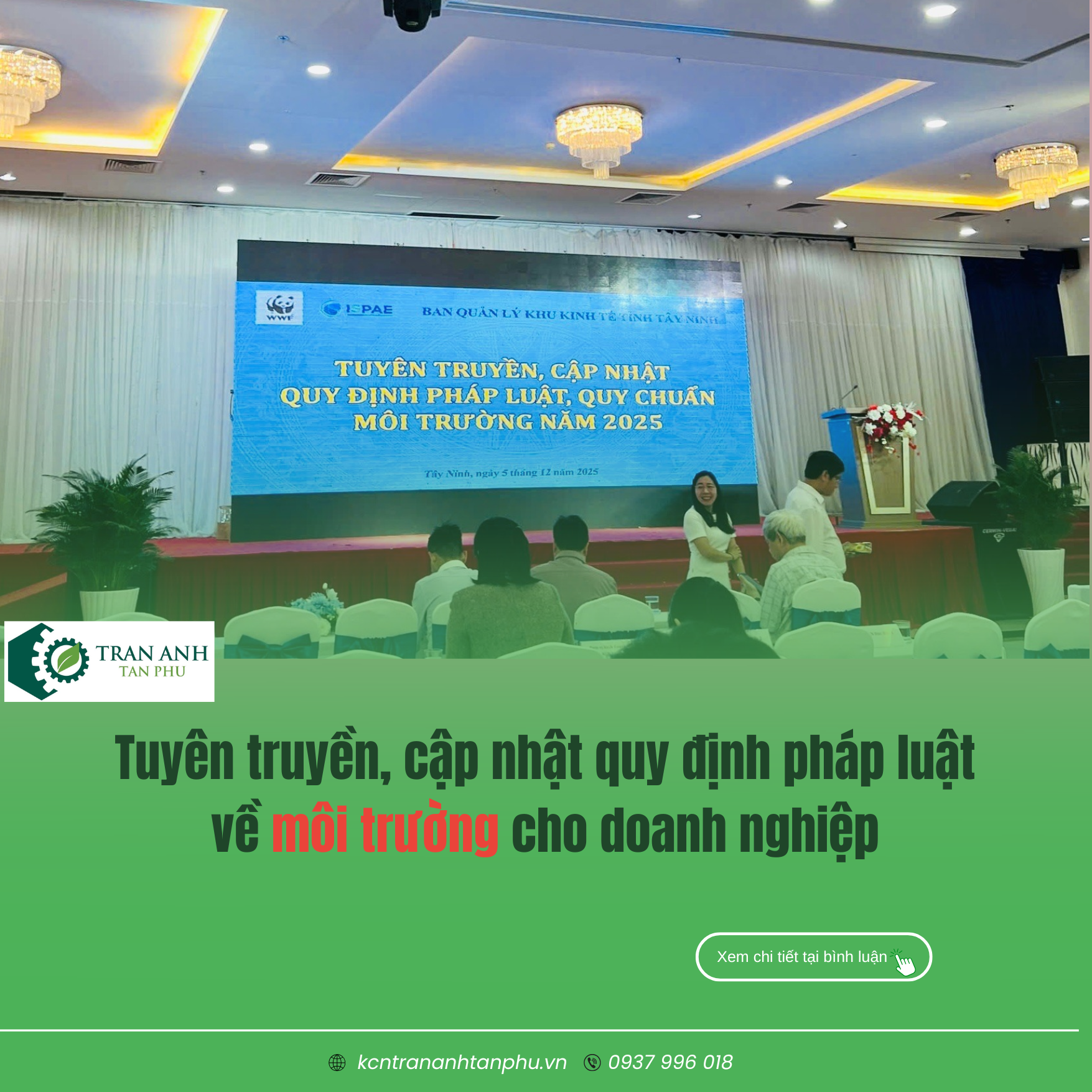 TUYÊN TRUYỀN, CẬP NHẬT QUY ĐỊNH PHÁP LUẬT VỀ MÔI TRƯỜNG CHO DOANH NGHIỆP