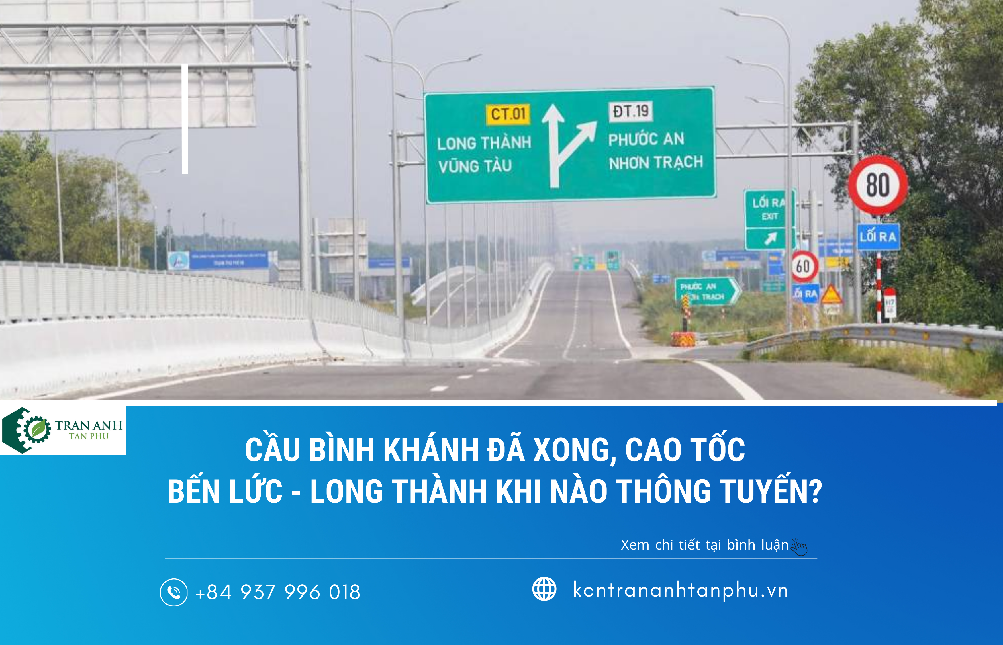CẦU BÌNH KHÁNH ĐÃ XONG, CAO TỐC BẾN LỨC - LONG THÀNH KHI NÀO THÔNG TUYẾN?