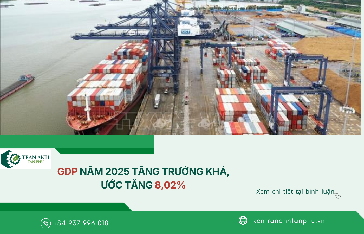 GDP NĂM 2025 TĂNG TRƯỞNG KHÁ, ƯỚC TĂNG 8,02%